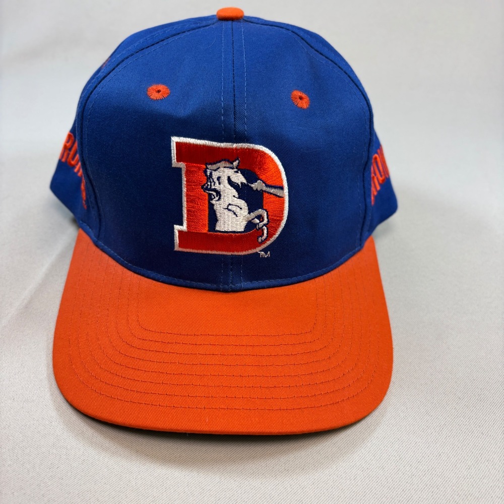Vintage Eastport Denver Broncos Hat OS Blue Orange NFL Snapback Football Cap